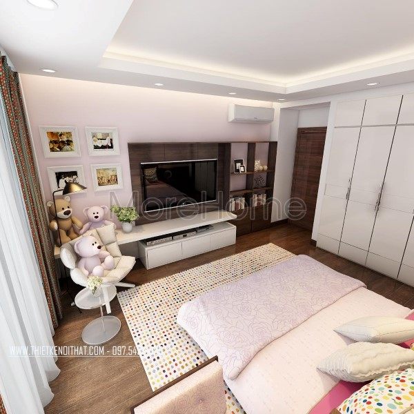 Thiết kế nội thất phòng ngủ nhà phố Lò Đúc